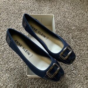 Navy Blue Anne Klein Flats